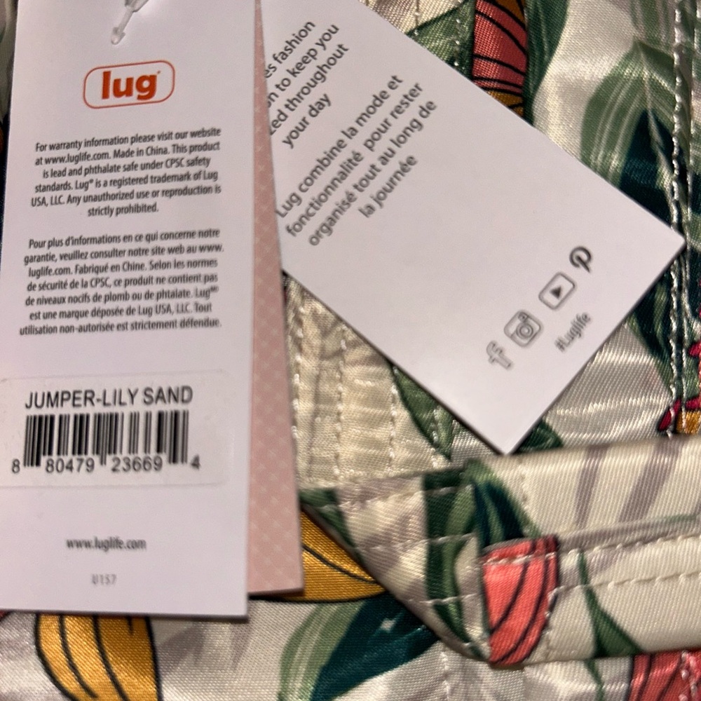 🌺RARE 🌺 LUG Jumper Backpack in Lily Sand - BEAUTIFUL NWT - Picture 12 of 16